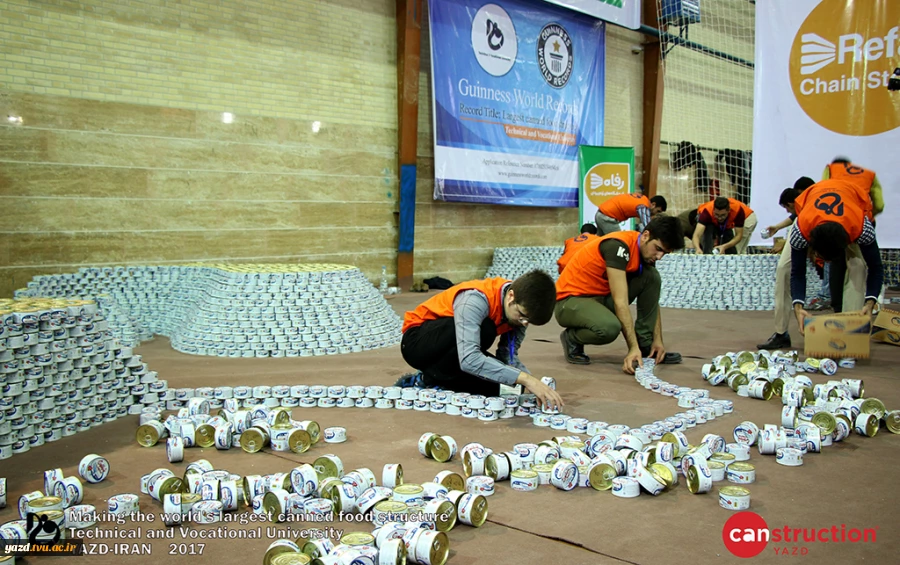 largest canned food structure