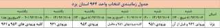 اطلاعیه شماره 1 انتخاب واحد 962: بازه زمانی انتخاب واحد و ملزومات قانونی انتخاب واحد