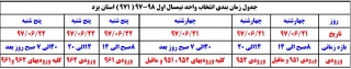 بازه زمانی انتخاب واحد 971 و الزامات آن در استان یزد