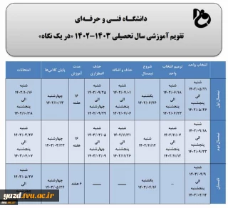 تقویم آموزشی سال تحصیلی 1403-1402