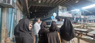 بازدید دانشجویان گرافیک آموزشکده ملی مهارت دختران میبد از شرکت کاشی گلچین میبد
 4