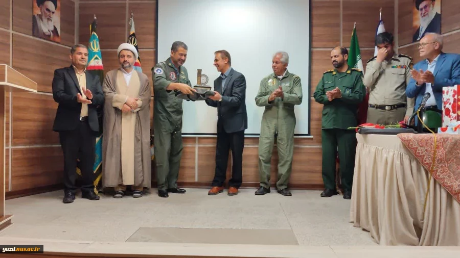 برگزاری مراسم بزرگداشت سوم خرداد در دانشگاه ملی مهارت استان یزد با حضور سرتیپ خلبان زارع نژاد 3