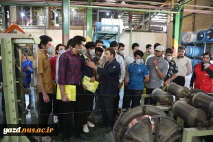 بازدید دانشجویان دانشگاه ملی مهارت استان یزد از کارخانۀ صنایع لاستیک یزد (یزد تایر) 3