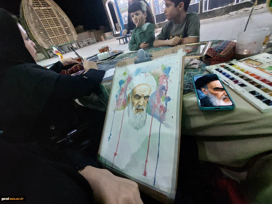 ورکشاپ زنده دانشجویان آموزشکده ملی مهارت دختران میبد در سالگرد ارتحال رهبیر کبیر انقلاب
 5